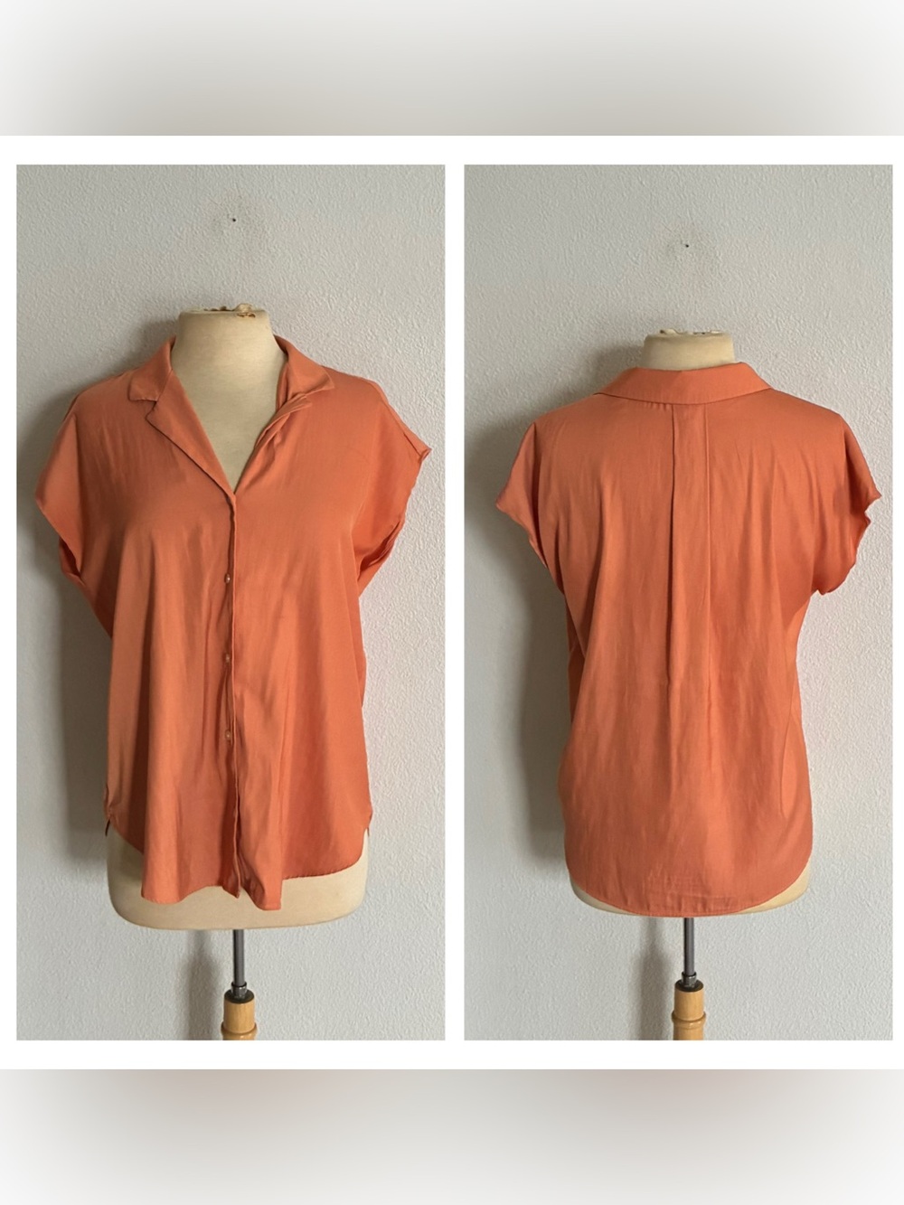 Philosophy sleeveless button down blouse